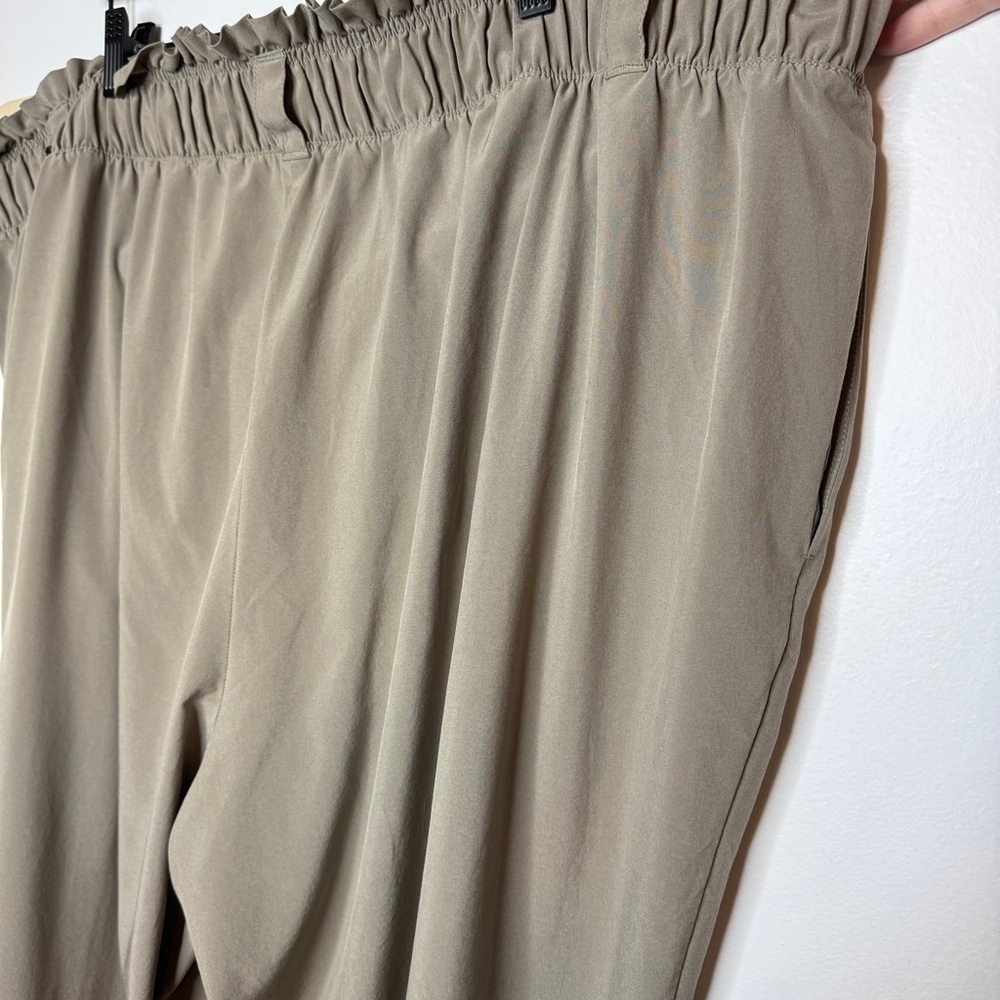 Paper Bag Waist Olive Green Pants - Picture 4 of 6